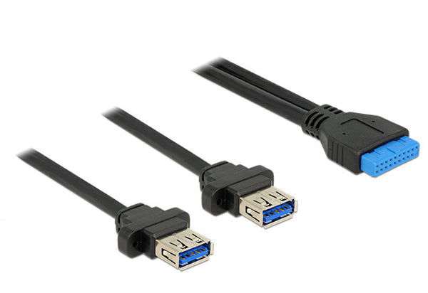 DeLOCK 85244 USB-kabel 0,8 m Sort