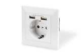 Digitus DA-70613 stikkontakt 2x USB Hvid
