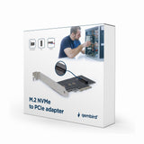 Gembird PEX-M2-01 interface-kort/adapter Intern M.2, PCIe