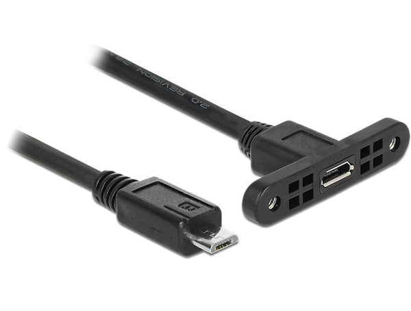 DeLOCK 85245 USB-kabel USB 2.0 0,25 m Micro-USB B 0,48 Gbit/sek. Sort