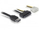 DeLOCK Cable eSATAp / SATA 22pin SATA-kabel 1 m Sort