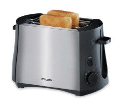 Cloer 3419 brødrister 2 skive(r) 900 W Sort, Rustfrit stål