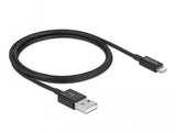 DeLOCK 83002 Lightning kabel 1 m Sort