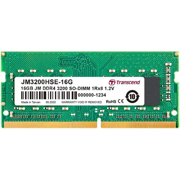 Transcend JetRam JM3200HSE-16G hukommelsesmodul 16 GB 1 x 16 GB DDR4 260-pin SO-DIMM