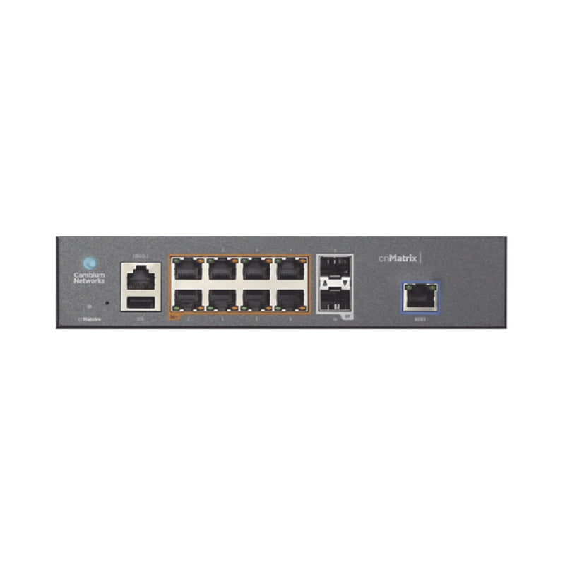 Cambium Networks cnMatrix EX1010-P Administreret L2/L3 Gigabit Ethernet (10/100/1000) Strøm over Ethernet (PoE) 1U Sort