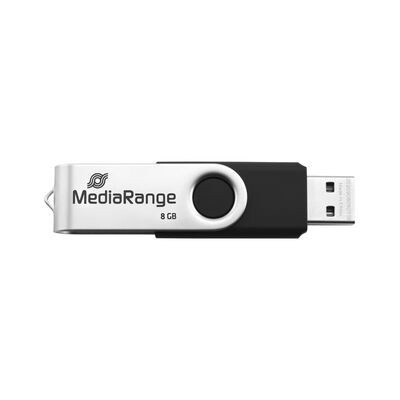 MediaRange MR931-2 USB-nøgle 16 GB USB Type-A / Micro-USB 2.0 Sølv, Sort