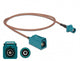 DeLOCK 90004 koaxial kabel RG-316/U 0,5 m FAKRA Z Beige, Blå