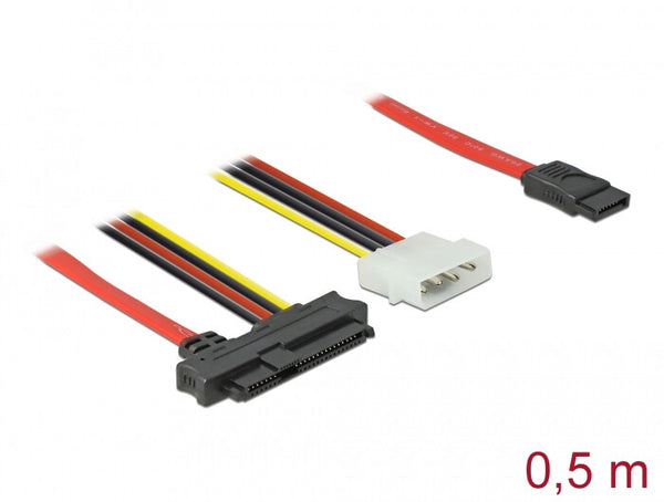 DeLOCK 82219 Serial Attached SCSI (SAS)-kabel 0,5 m 12 Gbit/sek. Rød