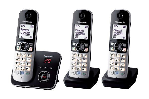 Panasonic KX-TG6823GB telefon DECT telefon Nummervisning Sort, Sølv