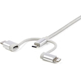 StarTech.com LTCUB1MGR USB-kabel USB 2.0 1 m USB A Micro-USB B 0,48 Gbit/sek. Sølv
