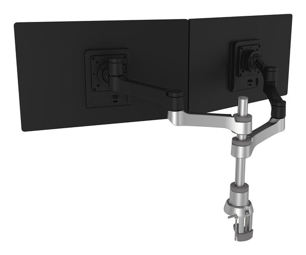 R-Go Tools Monitorarm R-Go Zepher, verstelbare dubbele monitorarm, 100% circulair, tot 8 kg draagvermogen, zwart