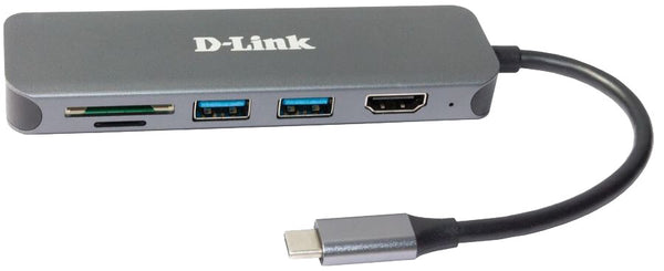 D-Link DUB-2327 dockingstation Ledningsført USB Type-C Grå