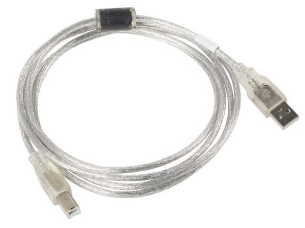 Lanberg CA-USBA-12CC-0018-TR USB-kabel USB 2.0 1,8 m USB B 0,48 Gbit/sek. Transparent