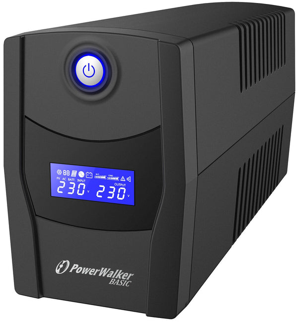 PowerWalker VI 600 STL UPS-enhed Interaktivt indgangsstik 0,6 kVA 360 W 2 AC stikkontakt(er)