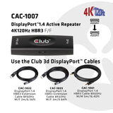 CLUB3D CAC-1007 kabel kønsskifter DisplayPort Sort
