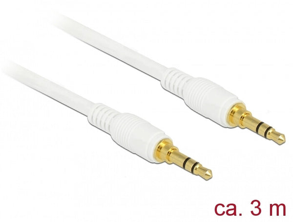 DeLOCK 85552 lydkabel 3 m 3.5mm Hvid
