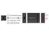 DeLOCK USB-Wandladegerät 63974 Universel Sort Vekselstrøm Indendørs