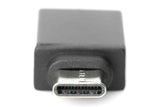 Digitus AK-300506-000-S kabel kønsskifter USB C USB A Sort