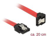 DeLOCK 83977 SATA-kabel 0,2 m SATA 7-pin Sort, Rød