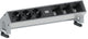 Bachmann 3x Schuko 3x Custom Modules stikdåse 3 AC stikkontakt(er) Sort, Rustfrit stål