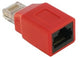 DeLOCK RJ45 Crossover Adapter male - female RJ45 M/F Rød