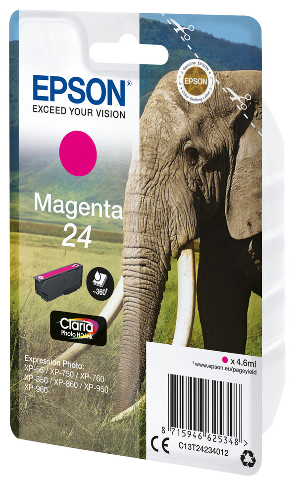 Epson Elephant C13T24234022 blækpatron 1 stk Original Magenta