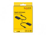 DeLOCK 61026 kabel kønsskifter USB C RJ45 Sort