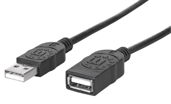 Manhattan 308519 USB-kabel USB 2.0 1 m USB A 0,48 Gbit/sek. Sort