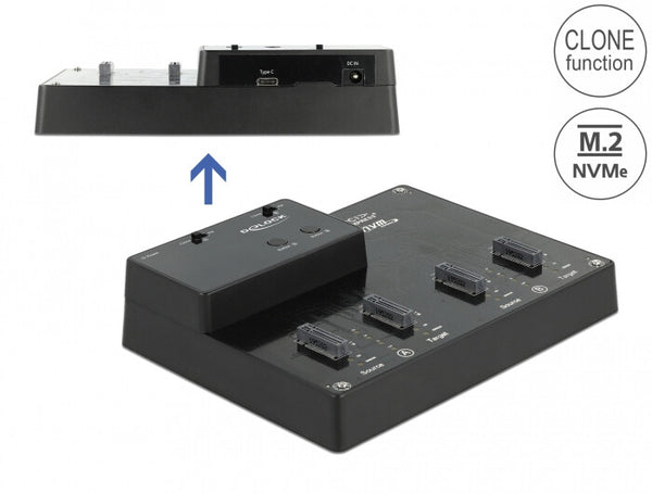 DeLOCK 64124 drev dockingstation USB 3.2 Gen 2 (3.1 Gen 2) Type-C Sort