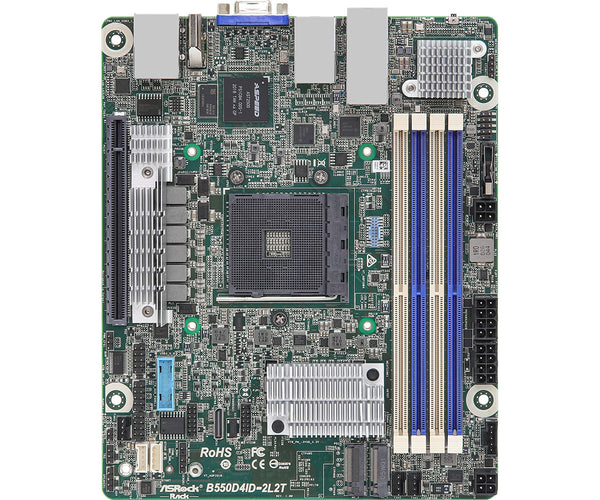 Asrock B550D4ID-2L2T bundkort AMD B550 Stik AM4 mini ITX