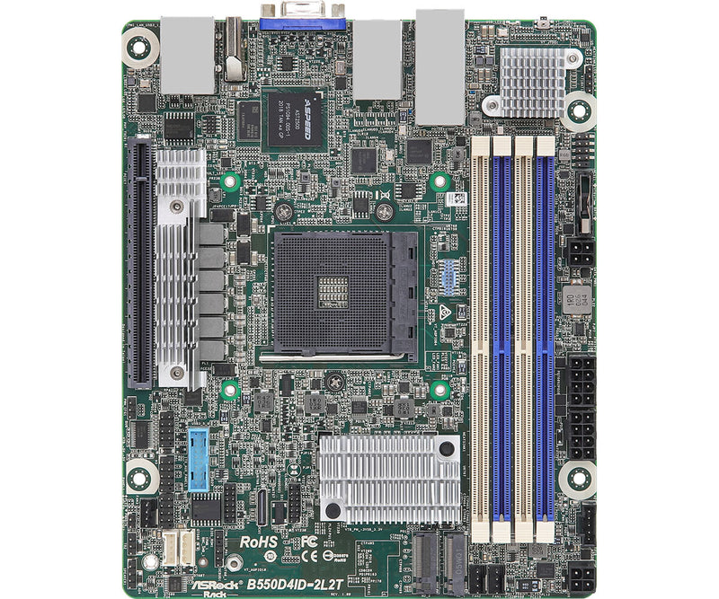 Asrock B550D4ID-2L2T bundkort AMD B550 Stik AM4 mini ITX
