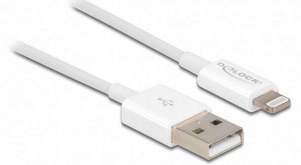 DeLOCK 83000 Lightning kabel 1 m Hvid