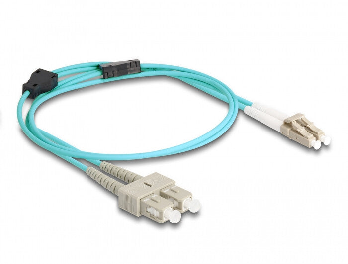 DeLOCK 87910 InfiniBand og fiberoptisk kabel 1 m LC SC Turkisfarve