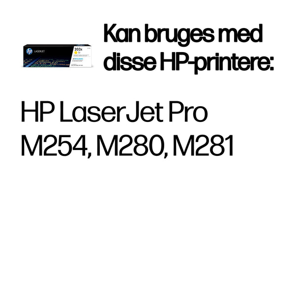 HP LaserJet Original 203X -tonerpatron med høj kapacitet, gul