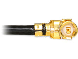 DeLOCK 88464 signalkabel 0,2 m Sort, Guld, Sølv
