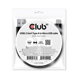 CLUB3D CAC-1408 USB-kabel USB 3.2 Gen 1 (3.1 Gen 1) 1 m USB A Micro-USB B 50 Gbit/sek. Sort