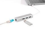 Digitus DA-70255 dockingstation USB 3.2 Gen 1 (3.1 Gen 1) Type-C Grå, Hvid