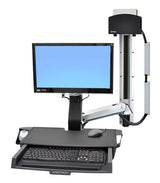 Ergotron StyleView Sit-Stand Combo System with Worksurface 61 cm (24") Væg Aluminium