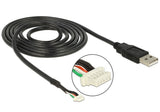 DeLOCK USB 2.0 A M / 5 pin V5 1.5m kabel til kamera 1,5 m Sort