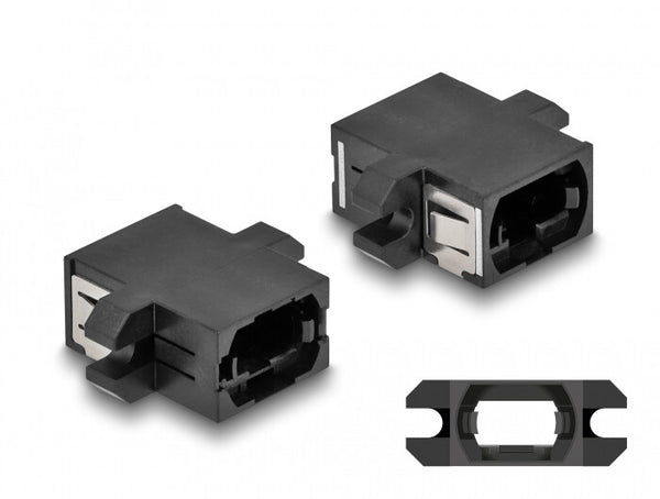 DeLOCK 87932 fiber adapter MPO/MPO 1 stk Sort