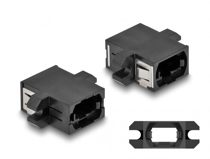 DeLOCK 87932 fiber adapter MPO/MPO 1 stk Sort
