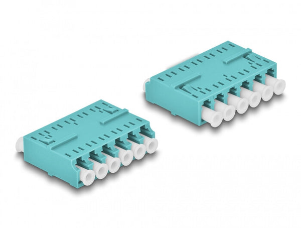 DeLOCK 87927 fiber adapter LC/LC 1 stk Turkisfarve