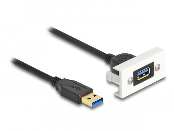DeLOCK Easy 45 USB-kabel USB 3.2 Gen 1 (3.1 Gen 1) 1 m USB A 5 Gbit/sek. Sort