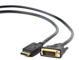 Gembird CC-DPM-DVIM-1M videokabel adapter DisplayPort DVI Sort