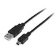 StarTech.com 2m, USB 2.0 A/Mini USB B, M/M USB-kabel USB A Mini-USB B 0,48 Gbit/sek. Sort
