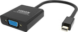 Vision TC-MDPVGA/BL videokabel adapter Mini DisplayPort VGA (D-Sub) Sort