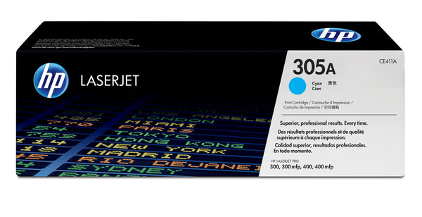 HP Original 305A LaserJet-tonerpatron, cyan