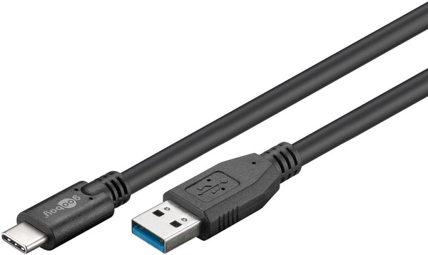 Goobay 71221 USB-kabel USB 3.2 Gen 1 (3.1 Gen 1) 2 m USB A USB C 5 Gbit/sek. Sort