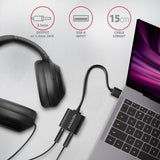 Axagon ADA-12 USB 2.0 Stereo Audio Mini-Adapter 15 cm Kabellänge - Kabel - Audio/Multimedia 2.0 kanaler