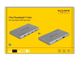 DeLOCK 64157 interface hub Thunderbolt 4 40000 Mbit/s Grå